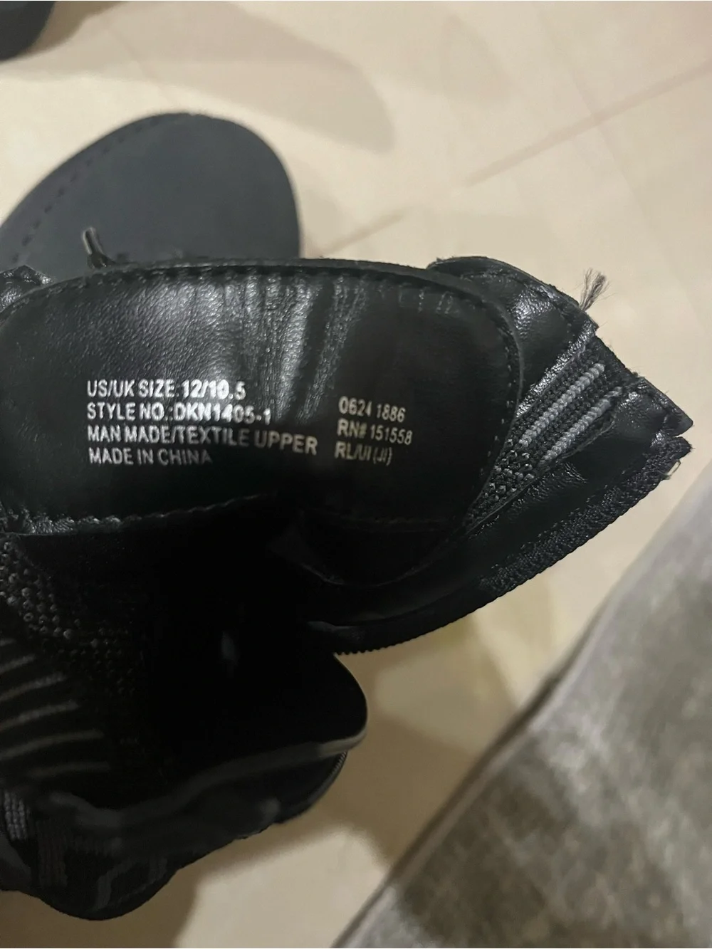 DKNY Black & Gray Monogram Lace-Up Kids Ankle Boots